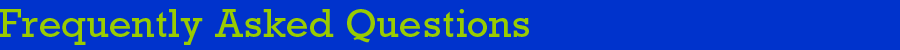 Frequently Asked Questions