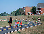 Picture of families on bikepath